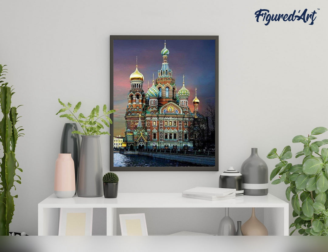 Malen nach Zahlen 40x50cm ohne Keilrahmen Figured’Art Russische Kirche - Kidis Art
