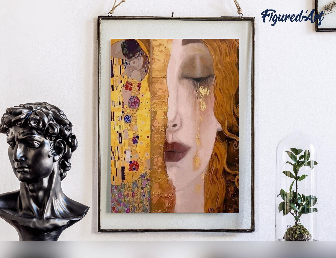 Malen nach Zahlen 40x50cm auf Keilrahmen gespannt Figured’Art Gustav Klimt - Kidis Art