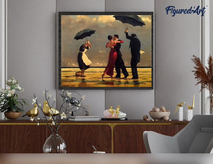 Malen nach Zahlen 40x50cm ohne Keilrahmen Figured’Art Retro Tänzer auf dem Strand - Kidis Art