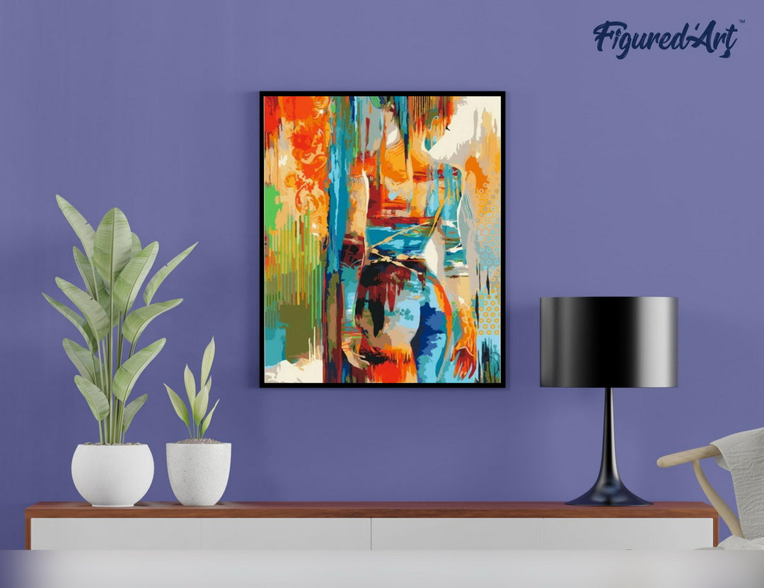 Malen nach Zahlen 40x50cm ohne Keilrahmen Figured’Art Bunte Schönheit - Kidis Art