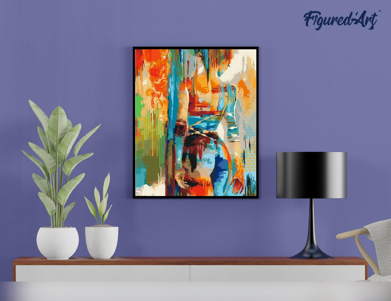 Malen nach Zahlen 40x50cm ohne Keilrahmen Figured’Art Bunte Schönheit - Kidis Art