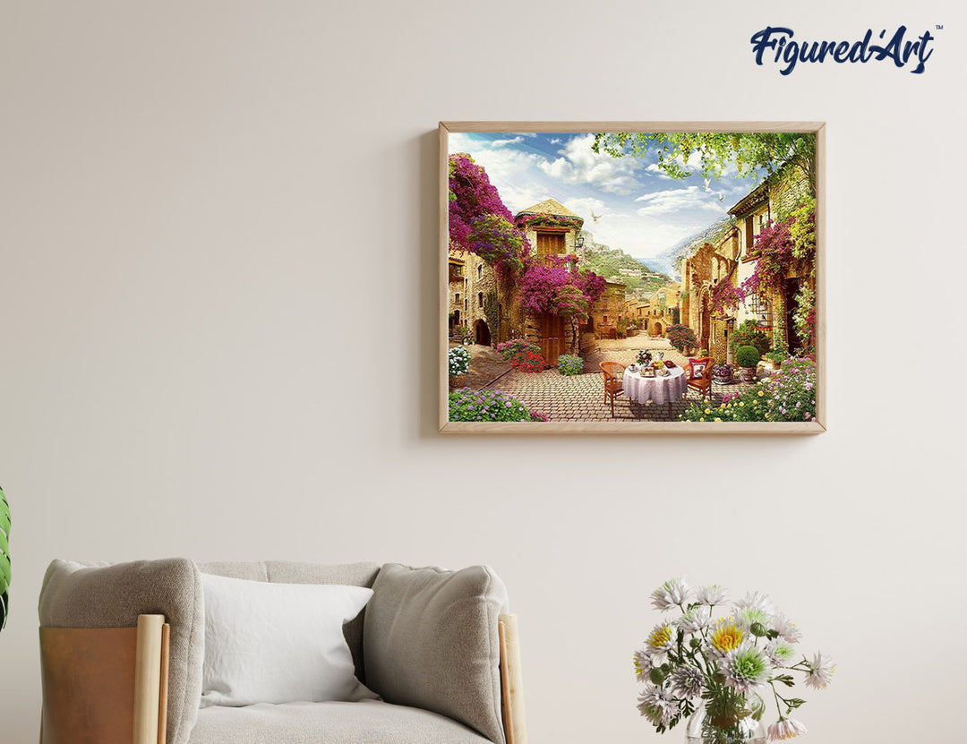 Malen nach Zahlen 40x50cm ohne Keilrahmen Figured’Art Tisch in der Provence - Kidis Art