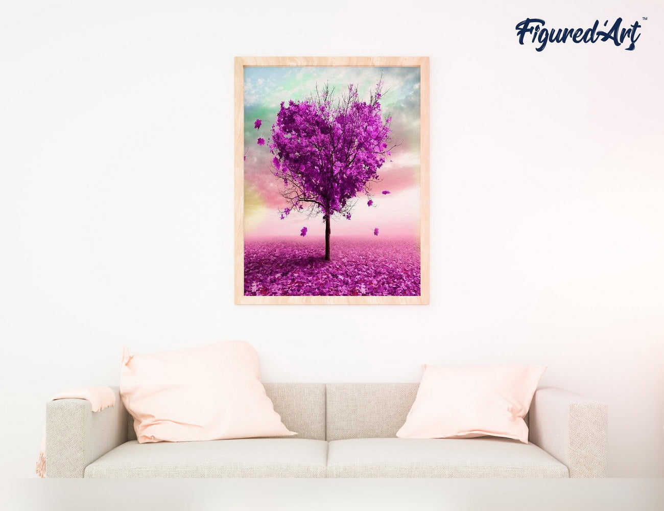 Malen nach Zahlen 40x50cm ohne Keilrahmen Figured’Art Herzbaum - Kidis Art