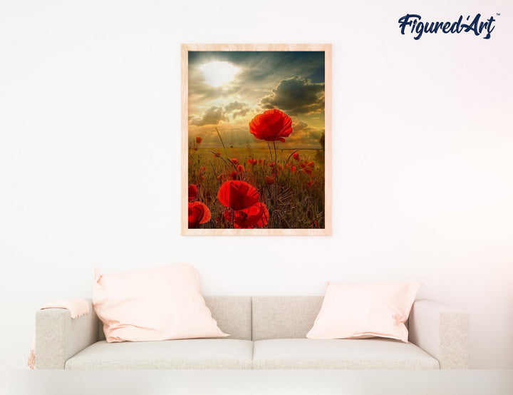 Malen nach Zahlen 40x50cm ohne Keilrahmen Figured’Art Blumen unter der Sonne - Kidis Art