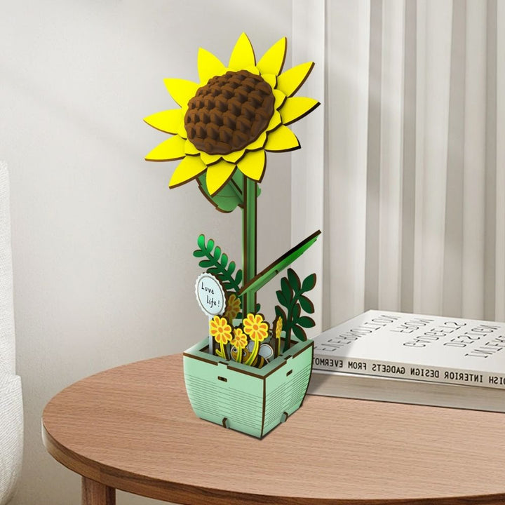 3D Puzzle - Hübsche Sonnenblume - Kidis Art