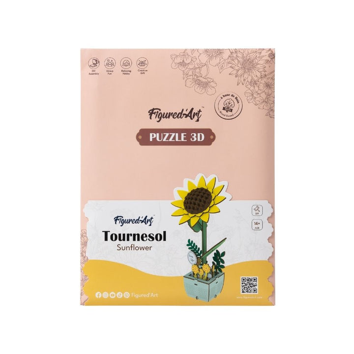 3D Puzzle - Hübsche Sonnenblume - Kidis Art