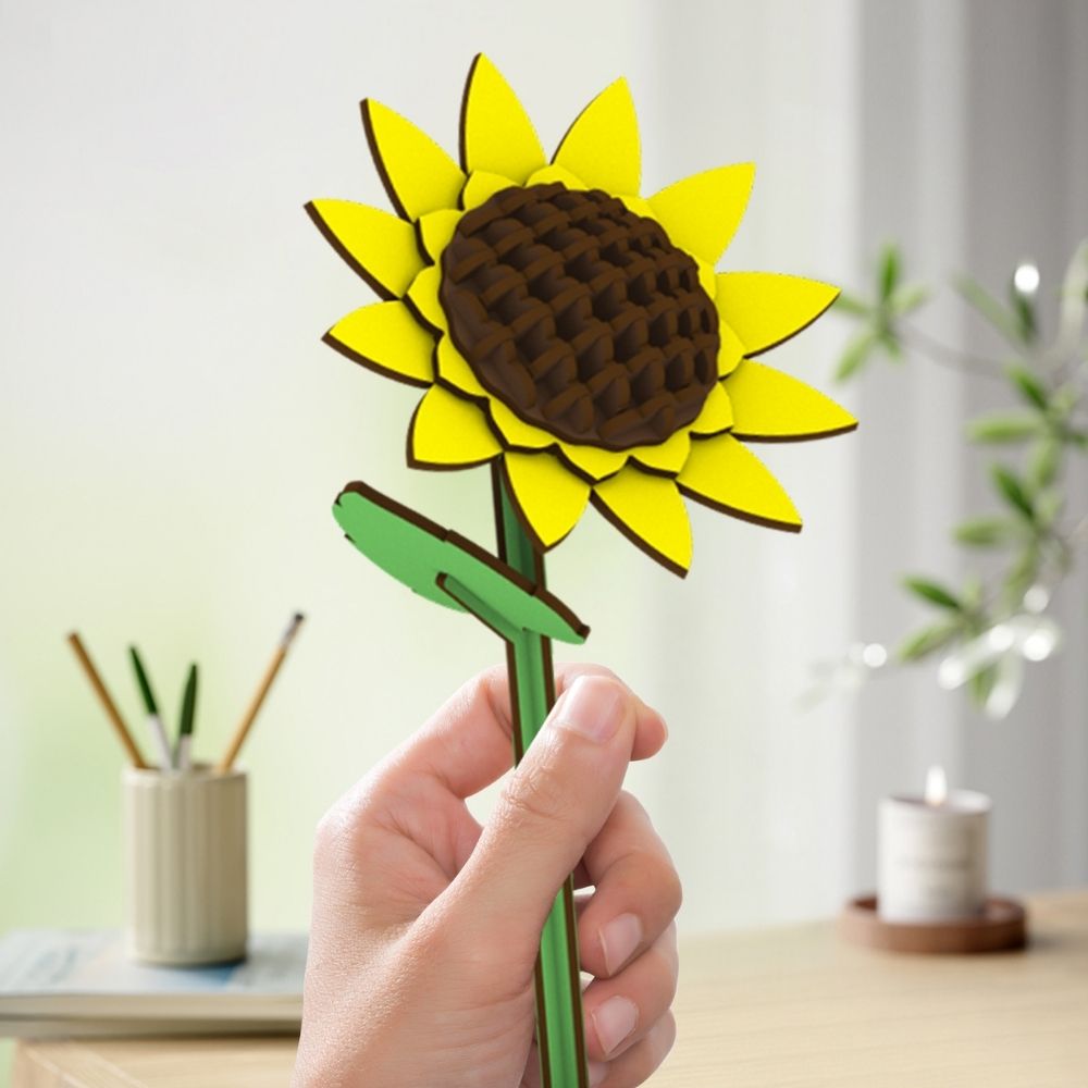 3D Puzzle - Hübsche Sonnenblume - Kidis Art