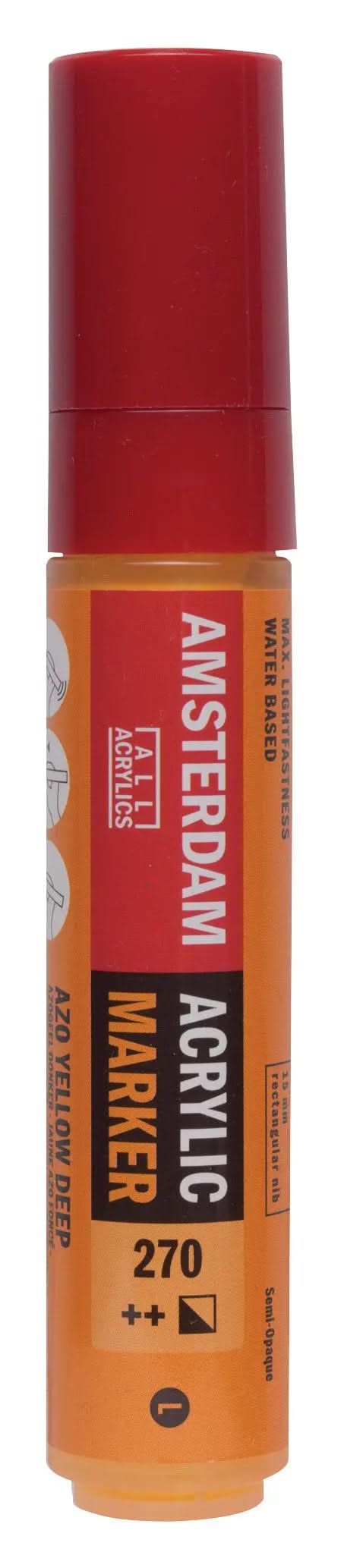 Amsterdam Acrylic Marker 15 mm Azogelb Dunkel 270 - Kidis Art