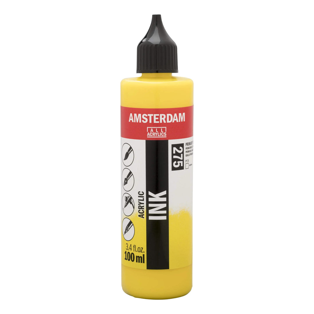 Amsterdam Acrylic Tinte Flasche 100 ml Primärgelb 275 - Kidis Art