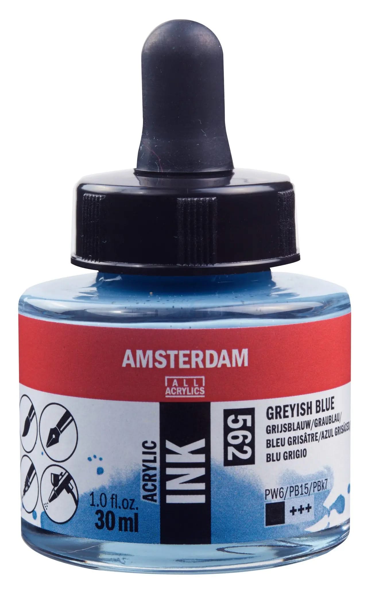 Amsterdam Acrylic Tinte Flasche 30 ml Graublau 562 - Kidis Art
