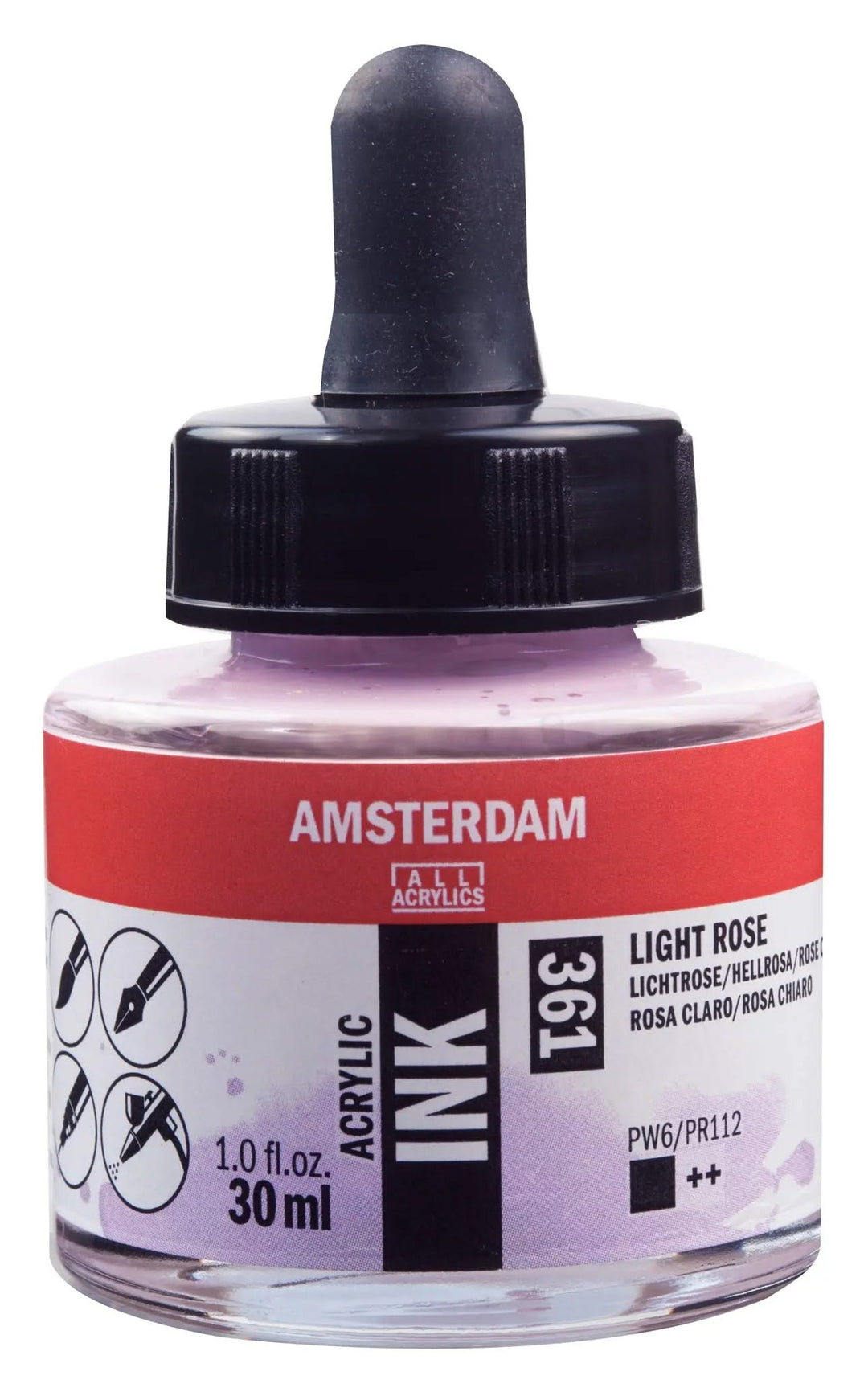 Amsterdam Acrylic Tinte Flasche 30 ml Hellrosa 361 - Kidis Art