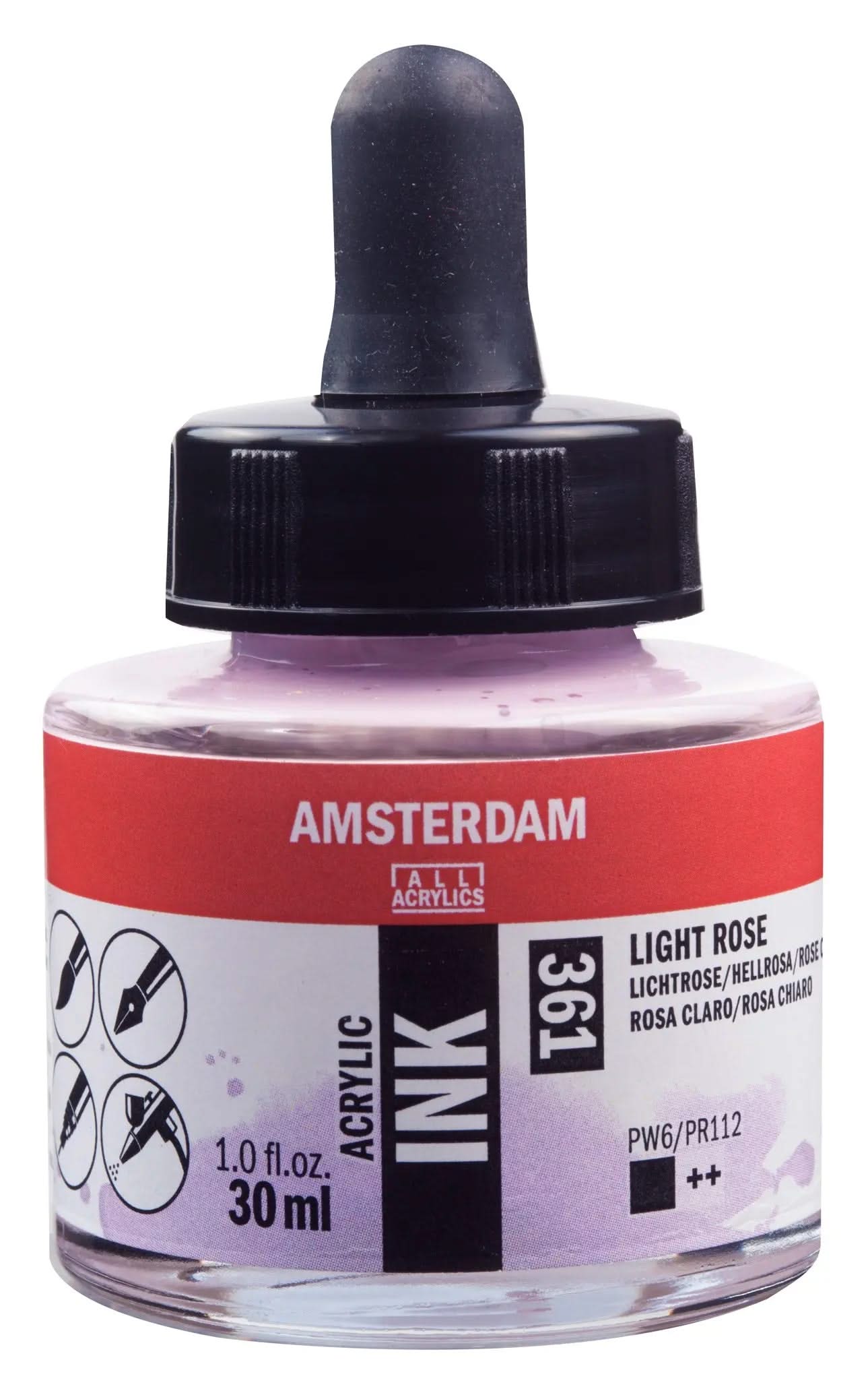 Amsterdam Acrylic Tinte Flasche 30 ml Hellrosa 361 - Kidis Art