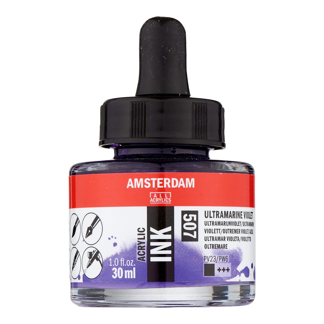Amsterdam Acrylic Tinte Flasche 30 ml Ultramarinviolett 507 - Kidis Art