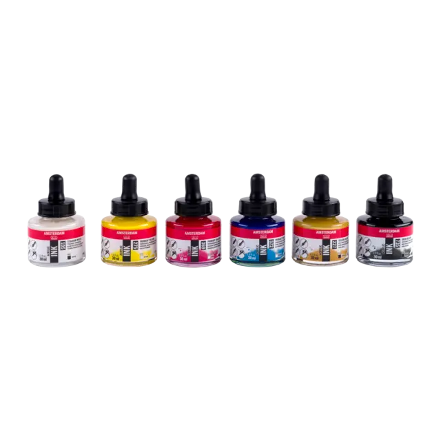 Amsterdam Acryltinte Basisset | 6 x 30 ml - Kidis Art