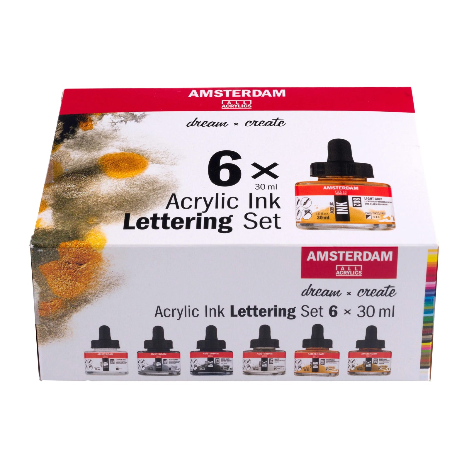 Amsterdam Acryltinte Lettering-Set | 6 x 30 ml - Kidis Art