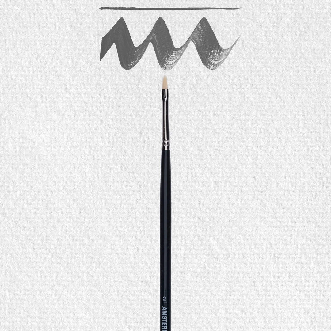 Amsterdam Pinsel Serie 600 Nr. 2 - 2 mm - synthetisch flach - Kidis Art