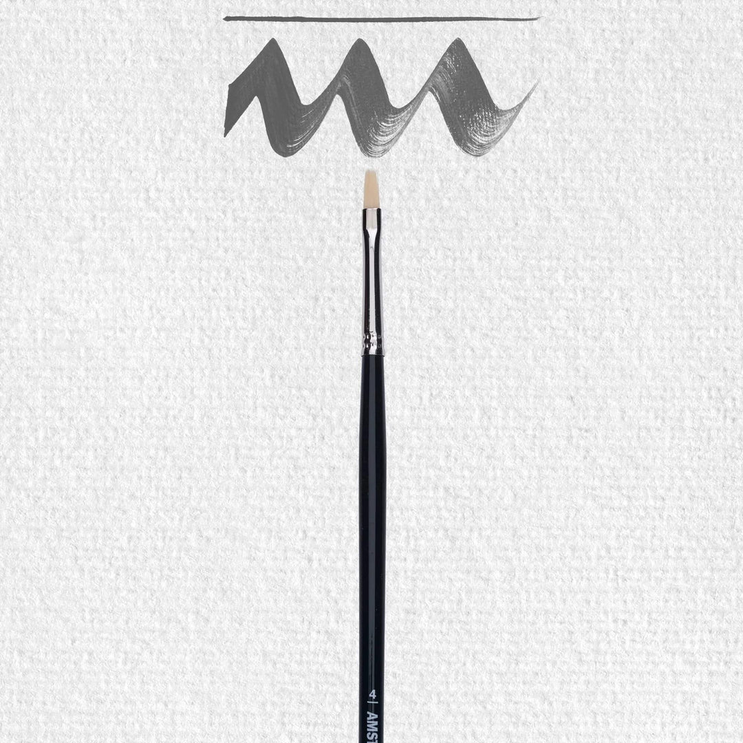 Amsterdam Pinsel Serie 600 Nr. 4 - 4 mm - synthetisch flach - Kidis Art