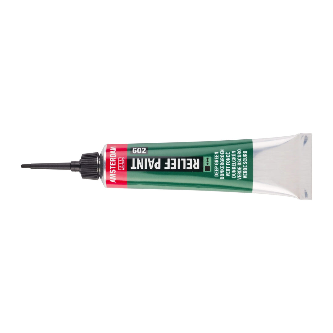 Amsterdam Relieffarbe Tube 20 ml Dunkelgrün 602 - Kidis Art