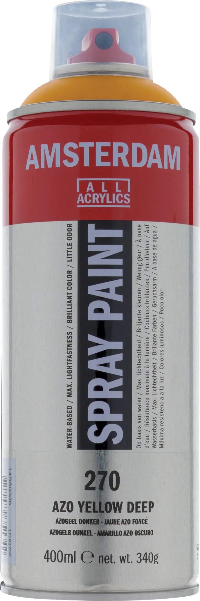 Amsterdam Sprühfarbe 400 ml Azogelb Dunkel 270 - Kidis Art