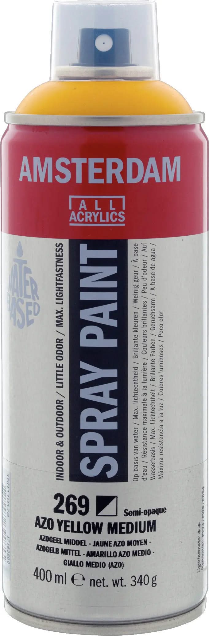 Amsterdam Sprühfarbe 400 ml Azogelb Mittel 269 - Kidis Art
