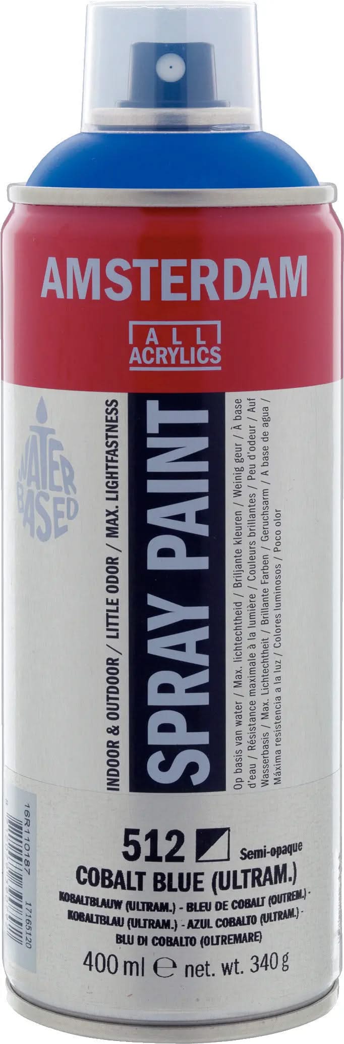 Amsterdam Sprühfarbe 400 ml Kobaltblau (Ultramarin) 512 - Kidis Art