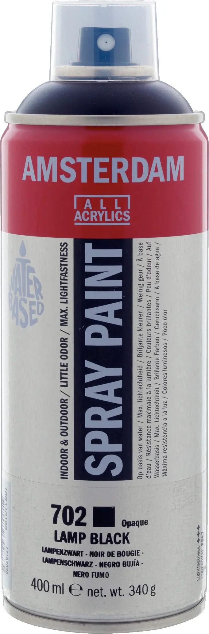 Amsterdam Sprühfarbe 400 ml Lampenschwarz 702 - Kidis Art