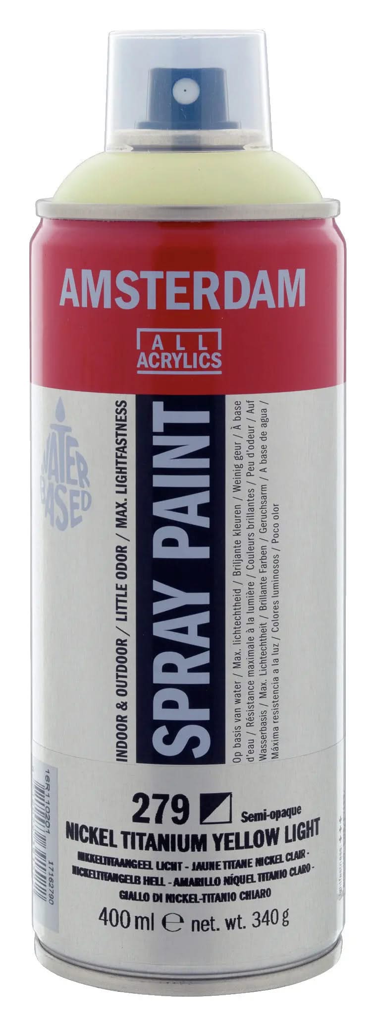 Amsterdam Sprühfarbe 400 ml Nickeltitangelb Hell 279 - Kidis Art
