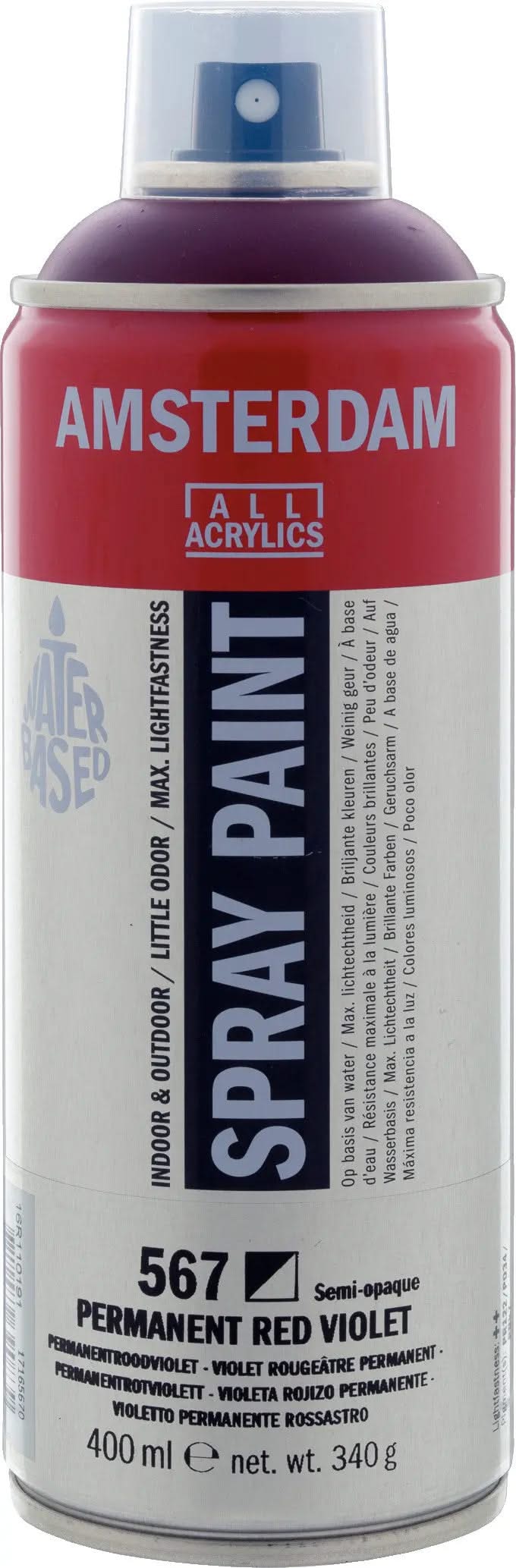 Amsterdam Sprühfarbe 400 ml Permanentrotviolett 567 - Kidis Art