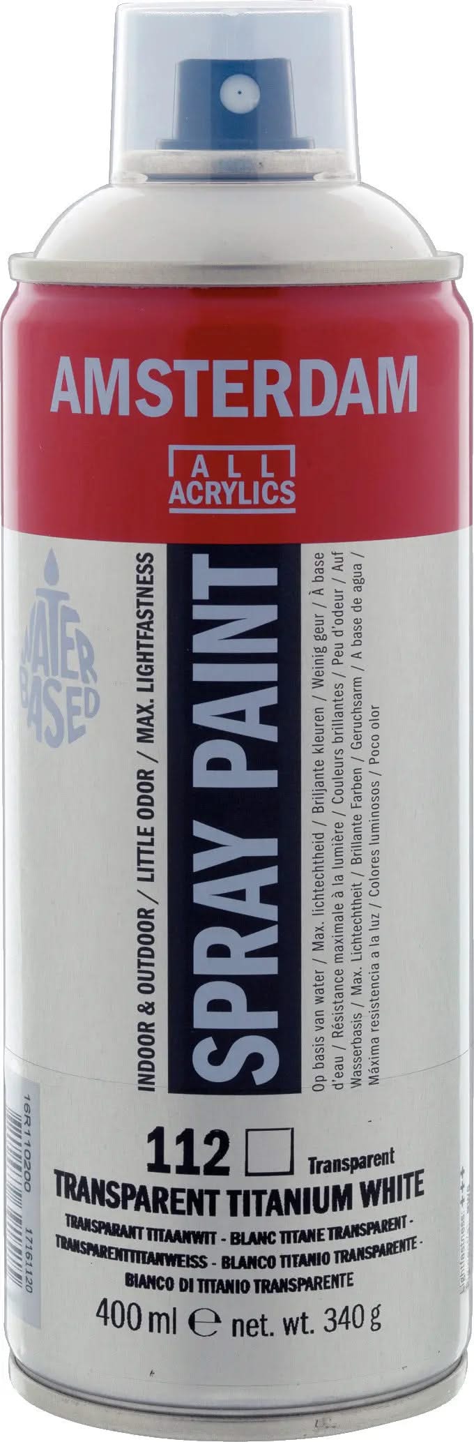 Amsterdam Sprühfarbe 400 ml Transparenttitanweiß 112 - Kidis Art