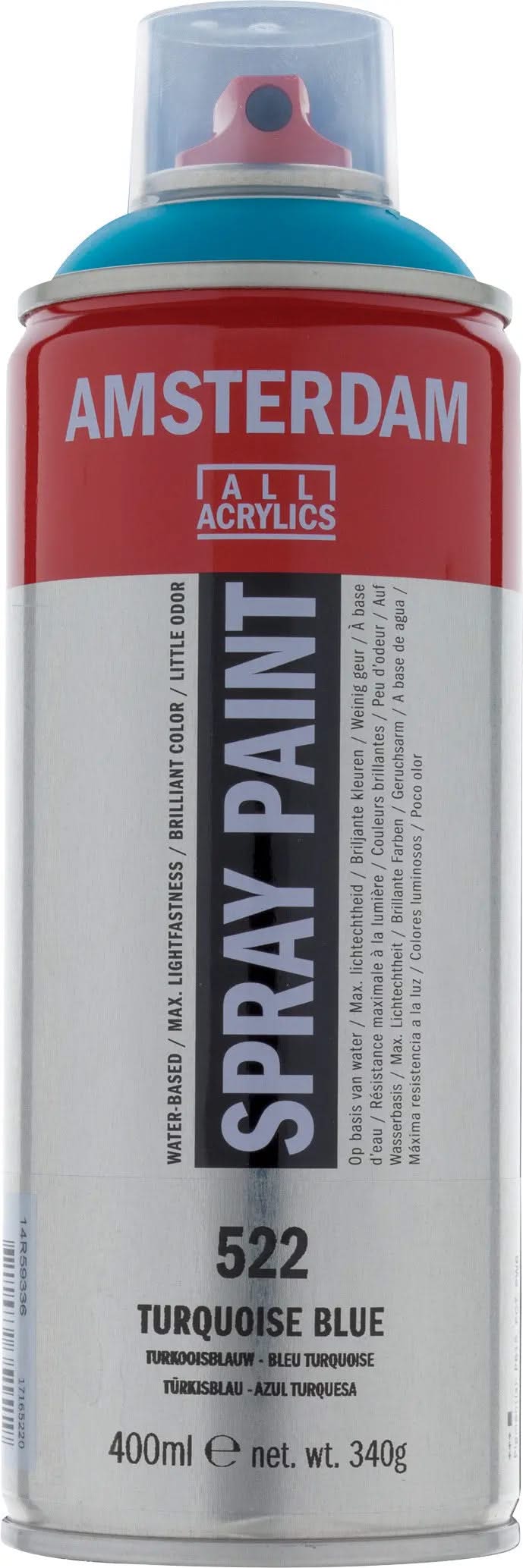 Amsterdam Sprühfarbe 400 ml Türkisblau 522 - Kidis Art