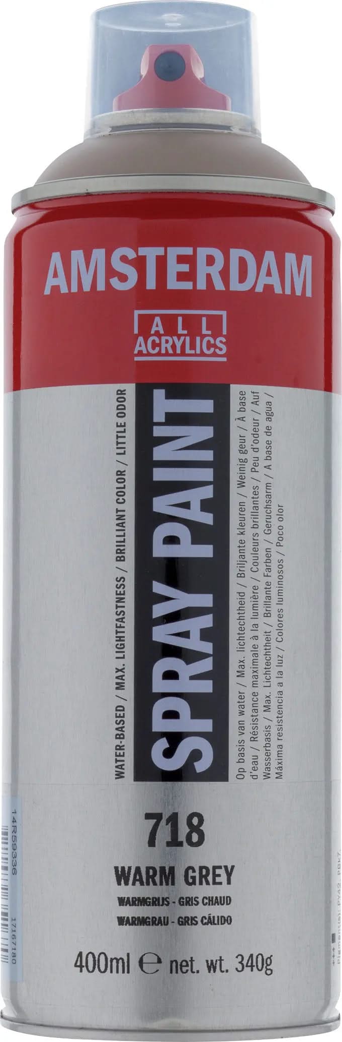 Amsterdam Sprühfarbe 400 ml Warmgrau 718 - Kidis Art