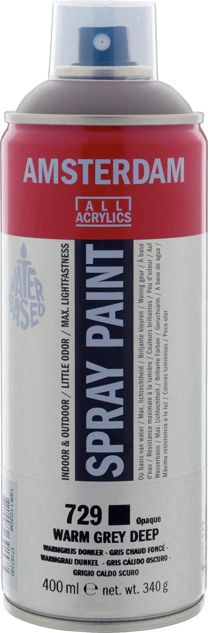 Amsterdam Sprühfarbe 400 ml Warmgrau Dunkel 729 - Kidis Art