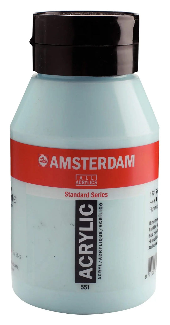 Amsterdam Standard Series Acrylfarbe Flasche 1000 ml Himmelblau Hell 551 - Kidis Art