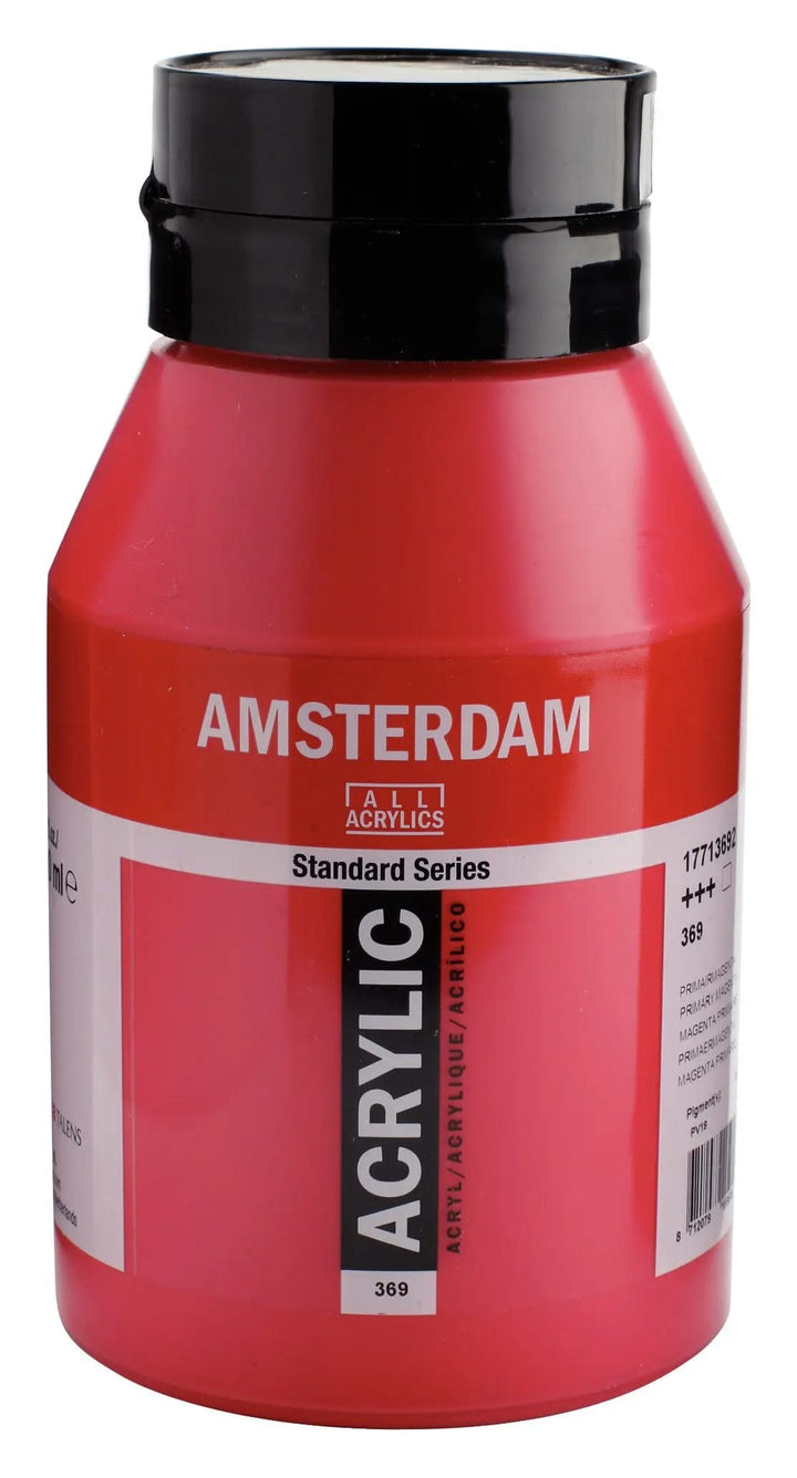 Amsterdam Standard Series Acrylfarbe Flasche 1000 ml Primärmagenta 369 - Kidis Art