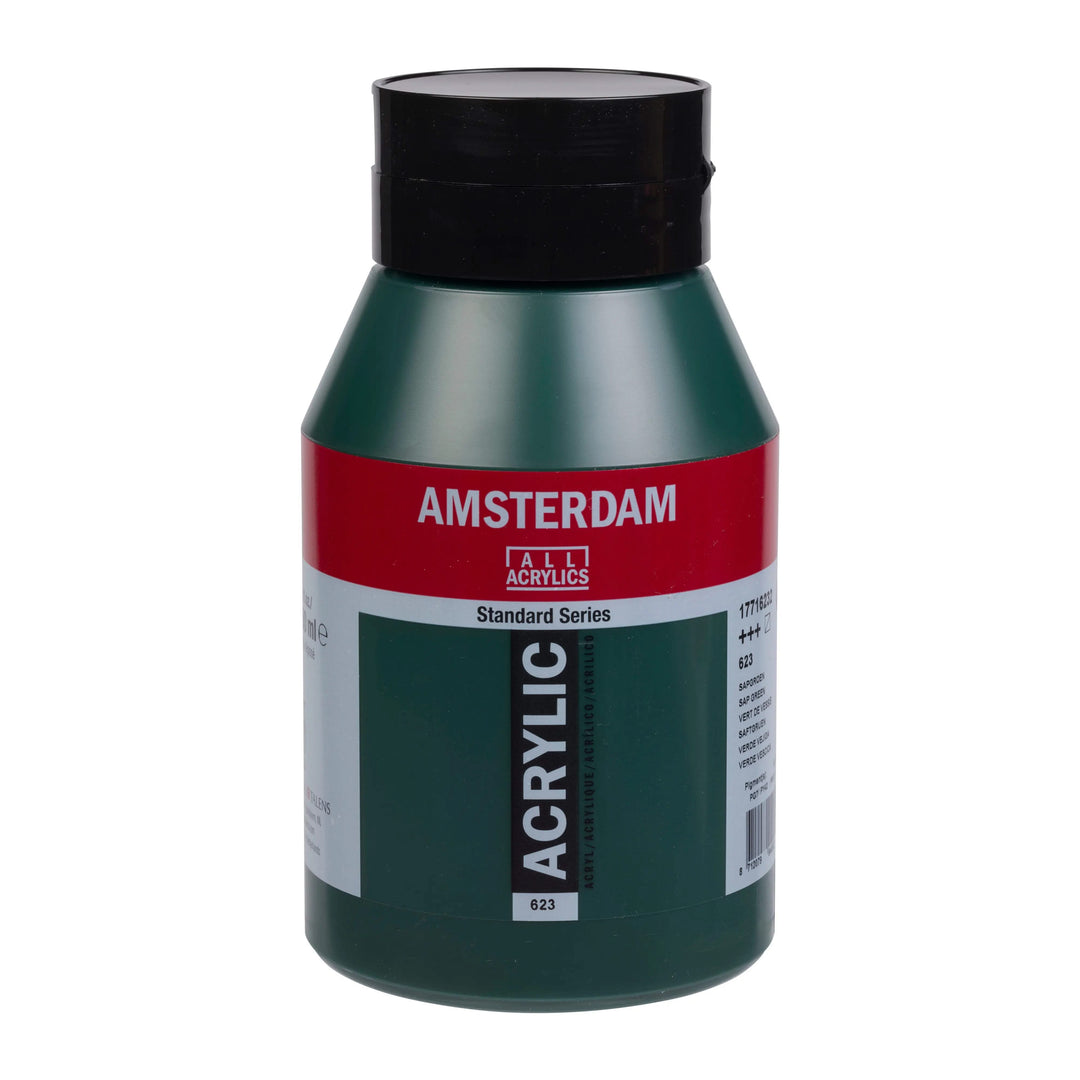 Amsterdam Standard Series Acrylfarbe Flasche 1000 ml Saftgrün 623 - Kidis Art