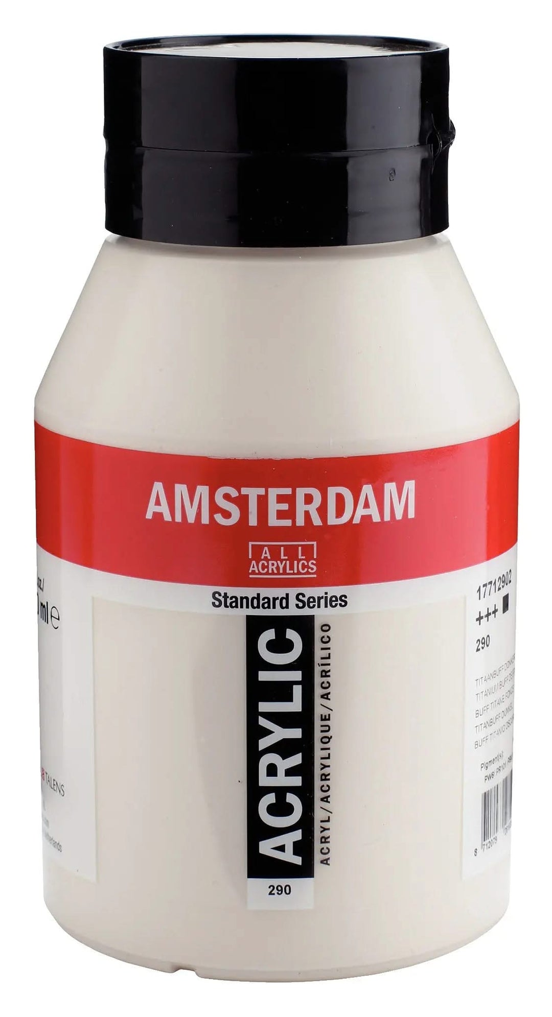 Amsterdam Standard Series Acrylfarbe Flasche 1000 ml Titanbuff Dunkel 290 - Kidis Art