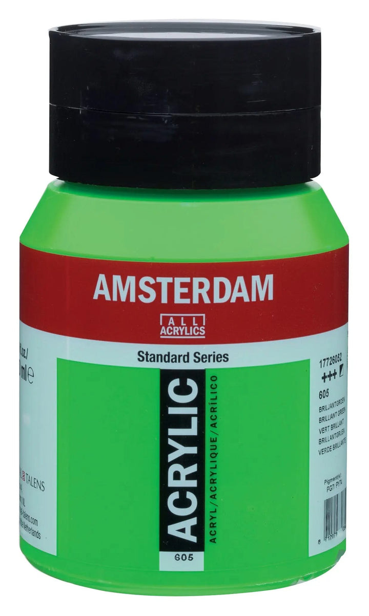 Amsterdam Standard Series Acrylfarbe Flasche 500 ml Brillantgrün 605 - Kidis Art