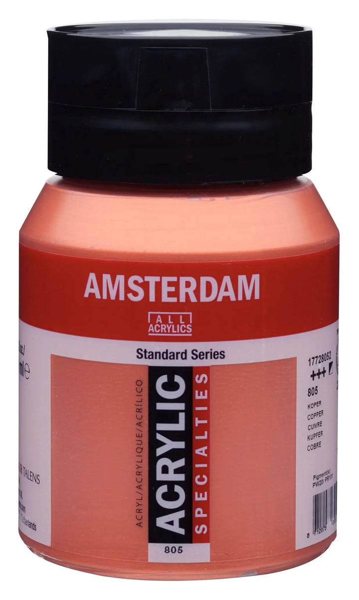 Amsterdam Standard Series Acrylfarbe Flasche 500 ml Kupfer 805 - Kidis Art