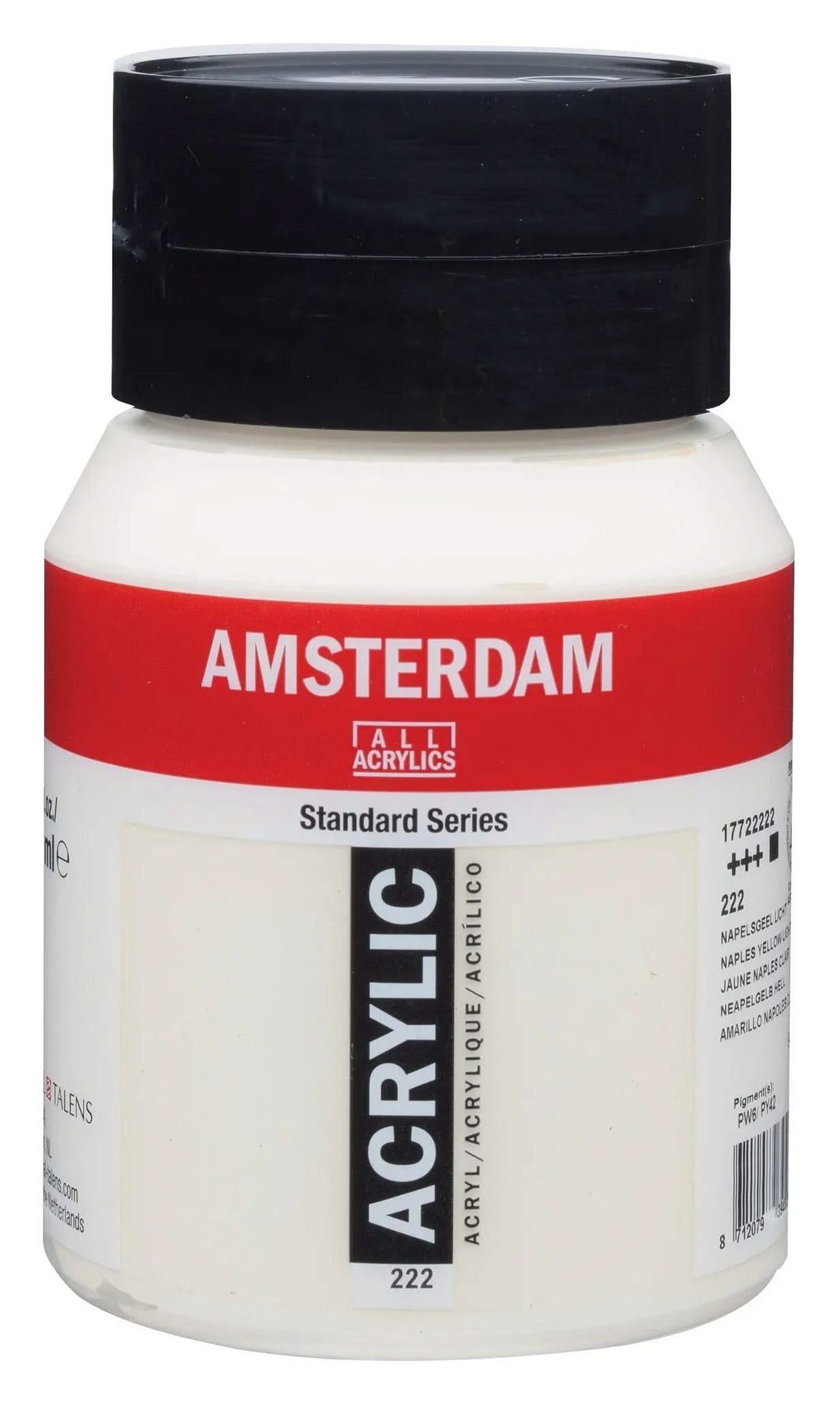 Amsterdam Standard Series Acrylfarbe Flasche 500 ml Neapelgelb Hell 222 - Kidis Art