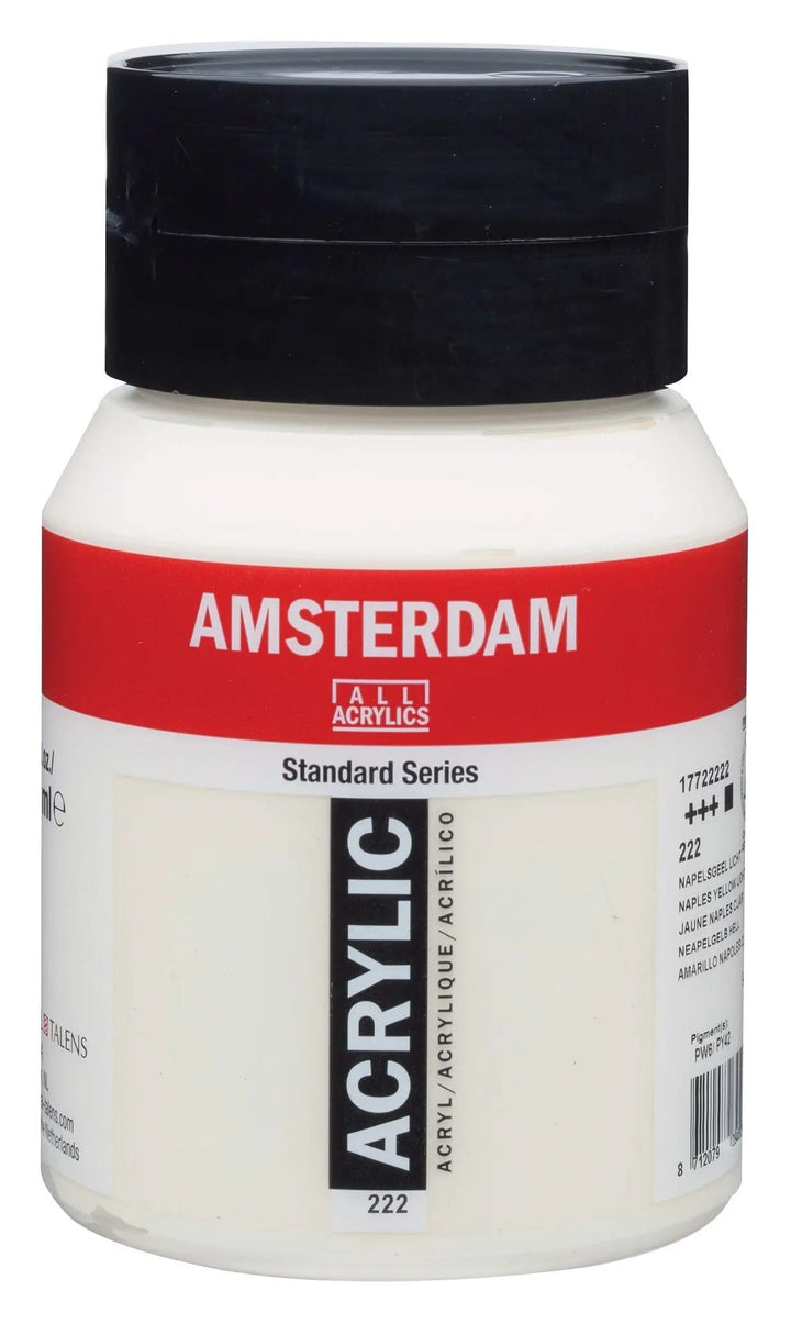 Amsterdam Standard Series Acrylfarbe Flasche 500 ml Neapelgelb Hell 222 - Kidis Art