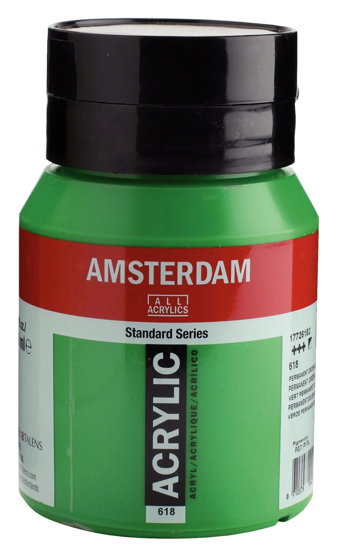 Amsterdam Standard Series Acrylfarbe Flasche 500 ml Permanentgrün Hell 618 - Kidis Art