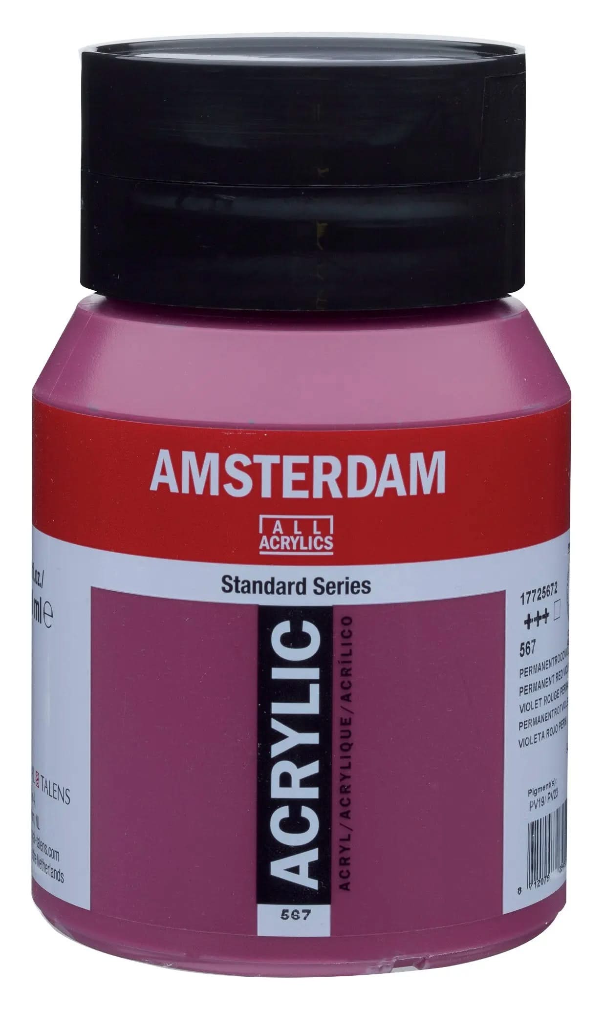 Amsterdam Standard Series Acrylfarbe Flasche 500 ml Permanentrotviolett 567 - Kidis Art