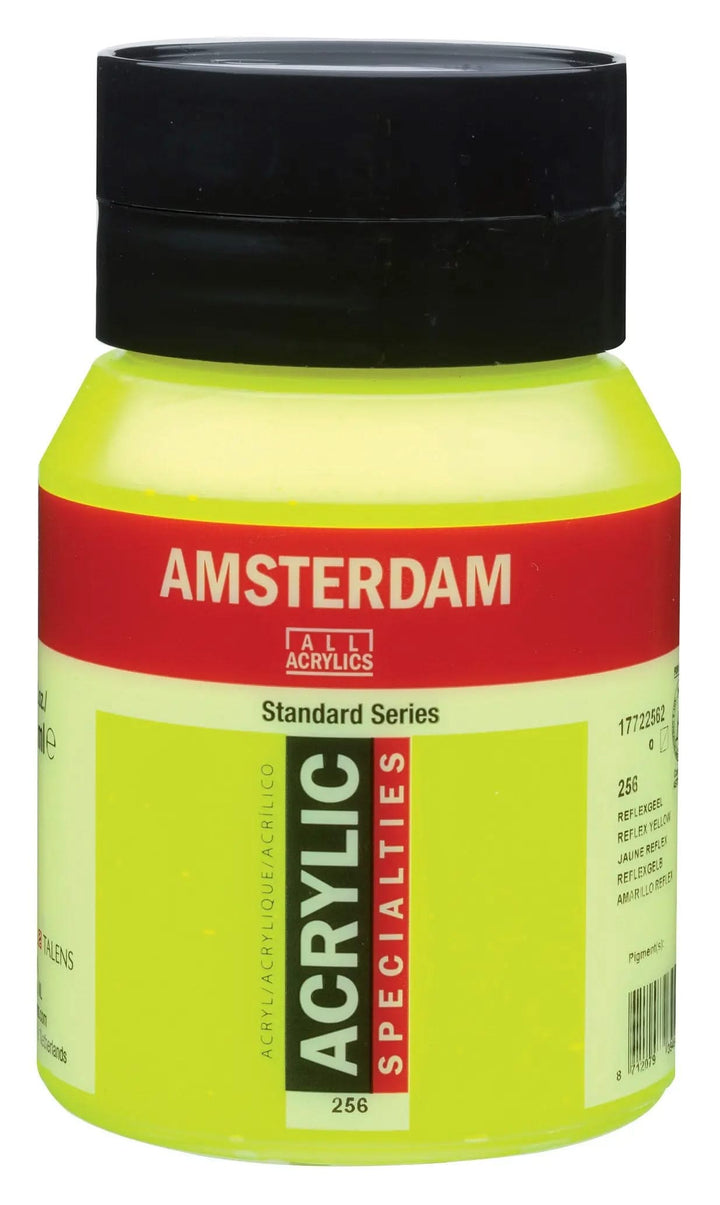 Amsterdam Standard Series Acrylfarbe Flasche 500 ml Reflexgelb 256 - Kidis Art