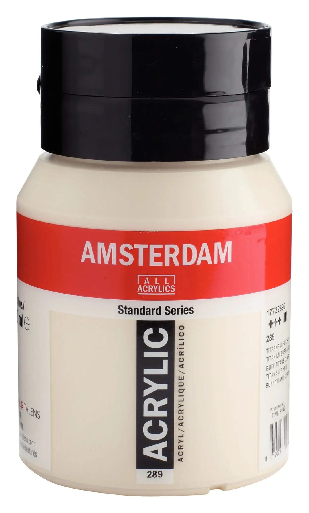 Amsterdam Standard Series Acrylfarbe Flasche 500 ml Titanbuff Hell 289 - Kidis Art