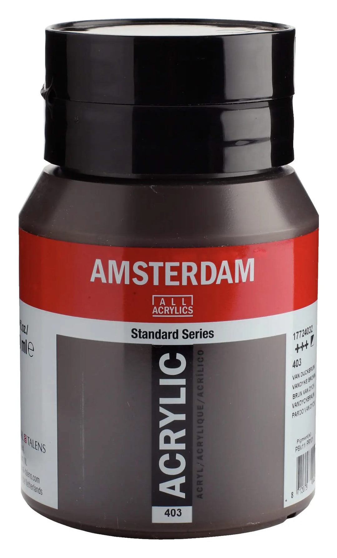 Amsterdam Standard Series Acrylfarbe Flasche 500 ml Vandyckbraun 403 - Kidis Art
