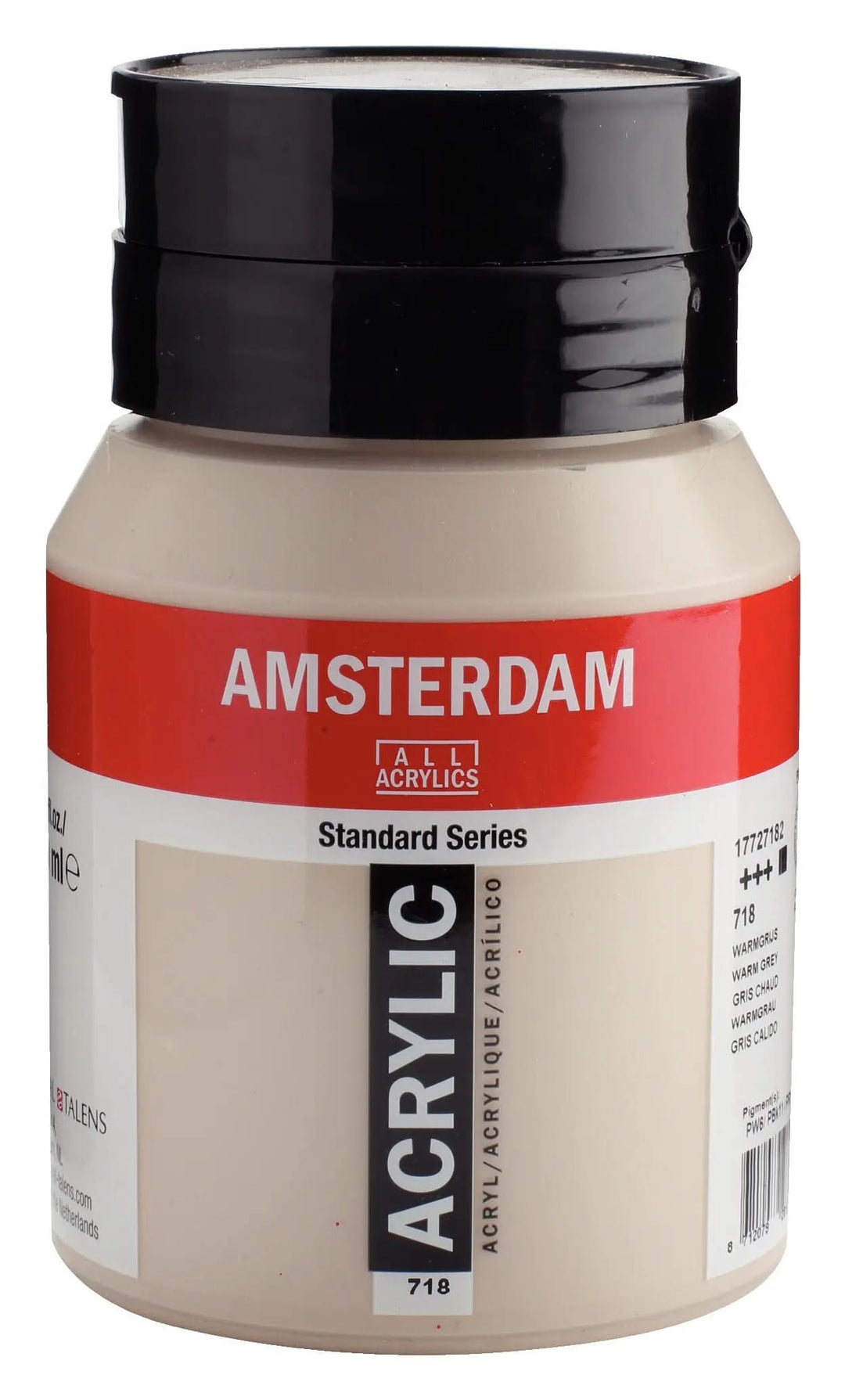 Amsterdam Standard Series Acrylfarbe Flasche 500 ml Warmgrau 718 - Kidis Art