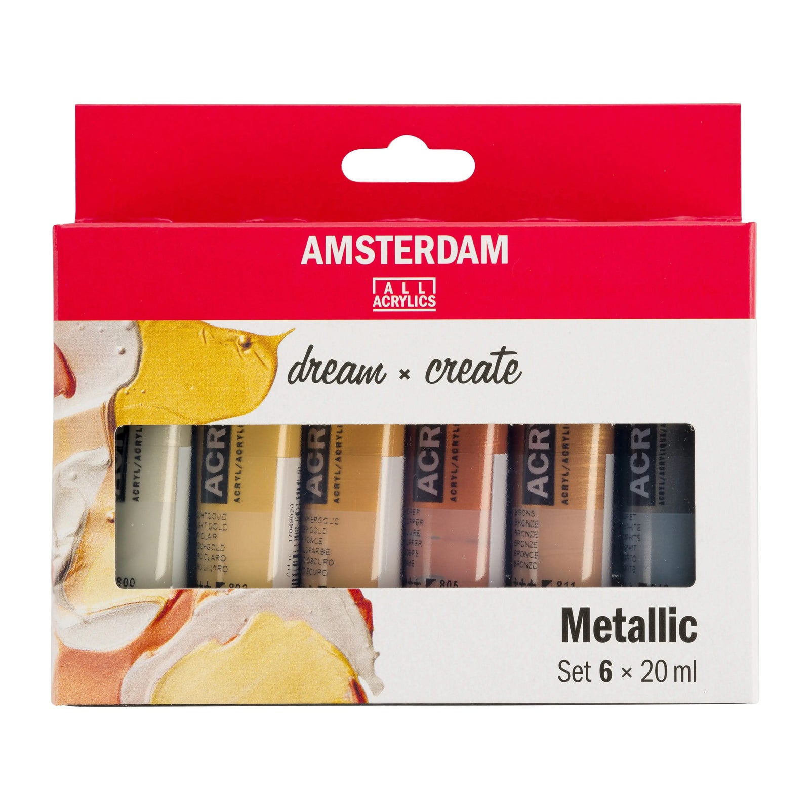Amsterdam Standard Series Acrylfarben Metallicfarben Set | 6 x 20 ml - Kidis Art