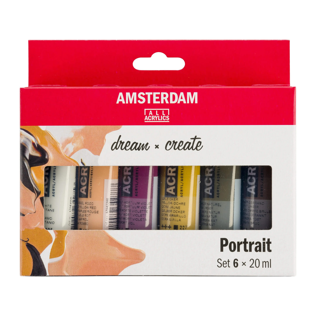 Amsterdam Standard Series Acrylfarben Porträtfarben Set | 6 x 20 ml - Kidis Art