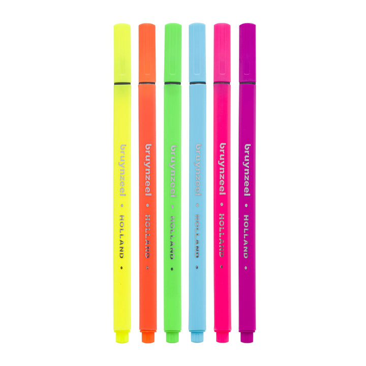 Bruynzeel Fineliner Set Neon 6 Farben - Kidis Art