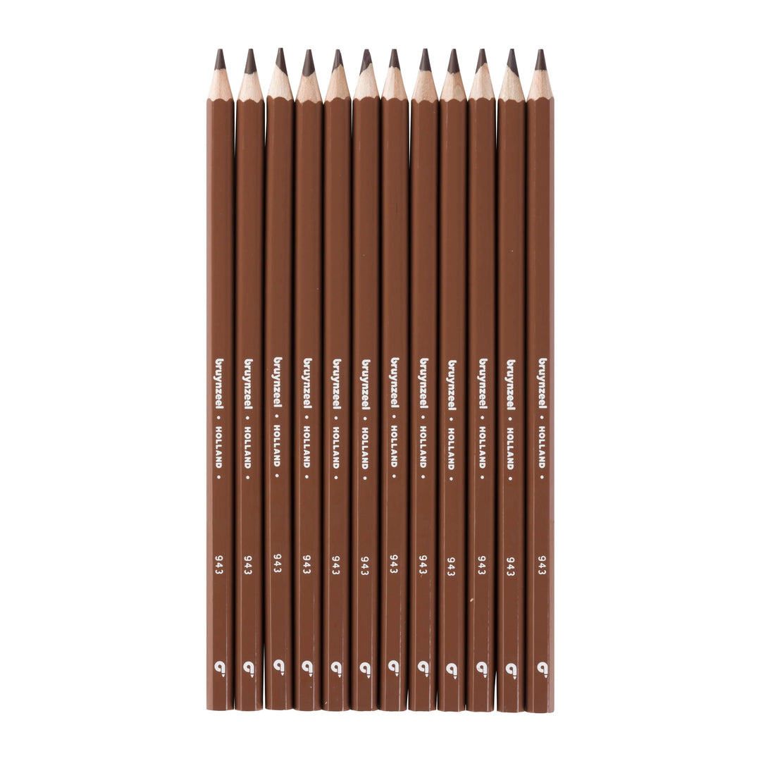 Bruynzeel Super Farbstifte in Dunkelbraun 12er Set - Kidis Art